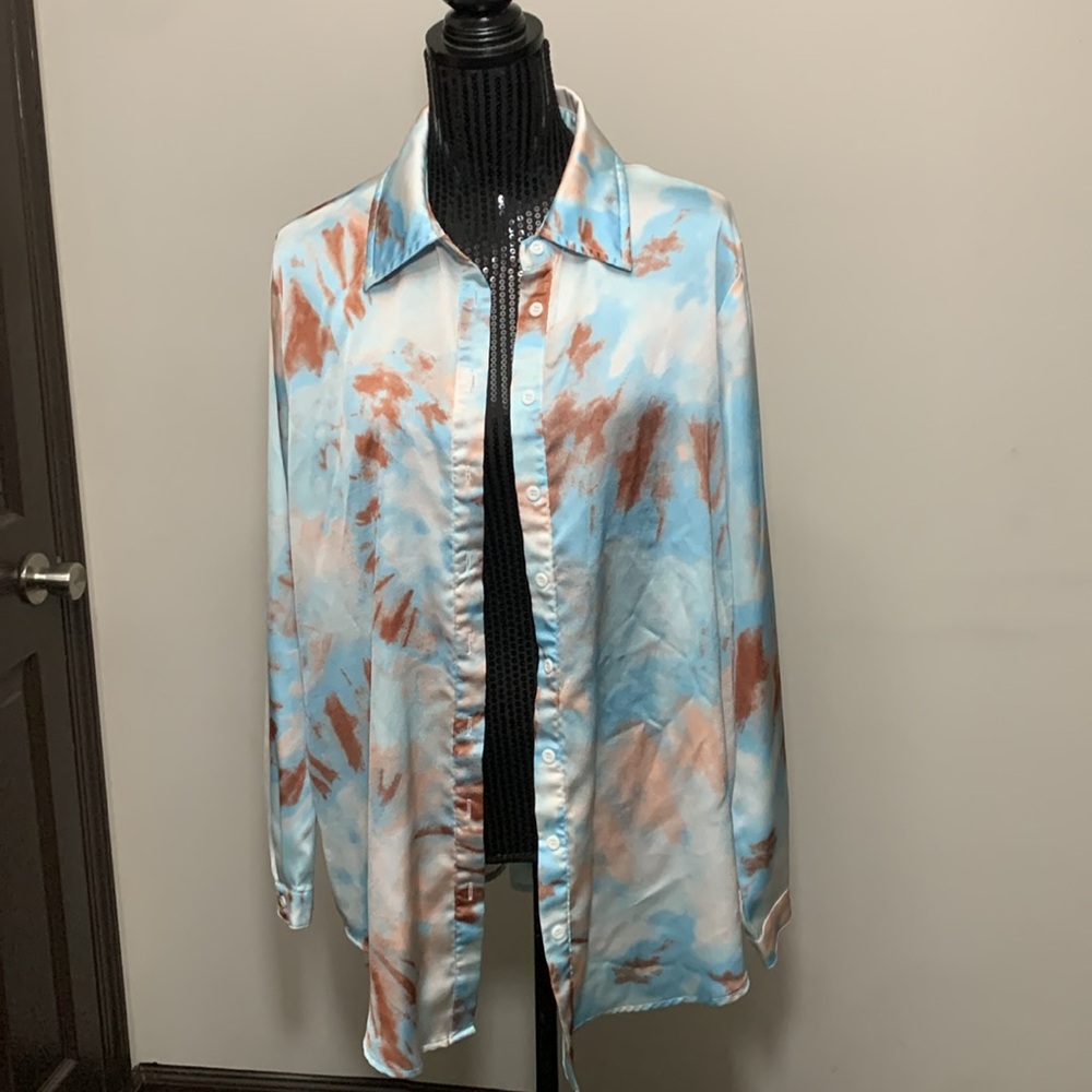 OVERSIZED Long Sleeve Button Down SHIRT - Picture 3 of 17
